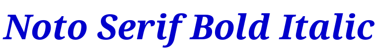 Noto Serif Bold Italic police de caractère